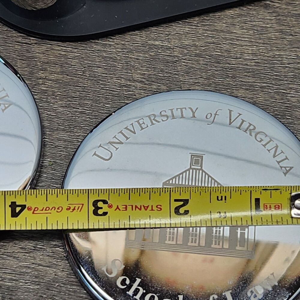 UVA Law Lile Law Society Metal Coaster Set w/Dock Holder University Of Virginia - Picture 5 of 6